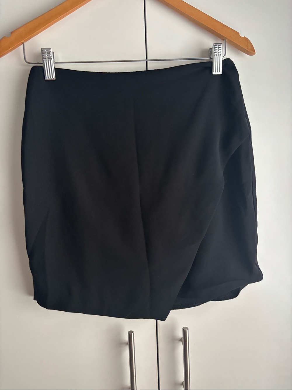 Mango Black Asymmetrical Mini Skirt